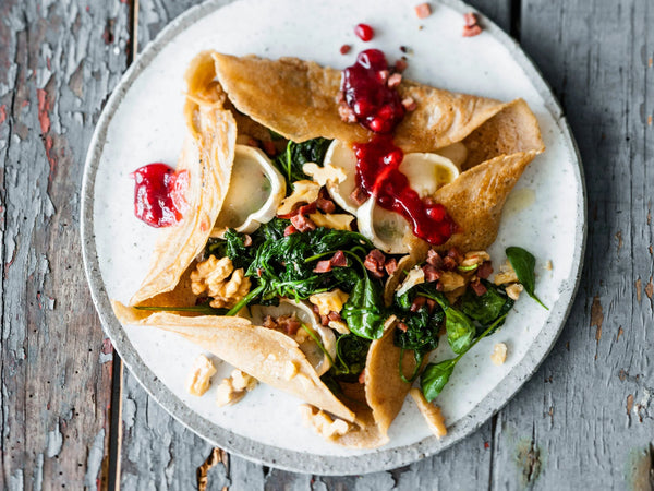 Goat Cheese, Spinach & Walnut Galette