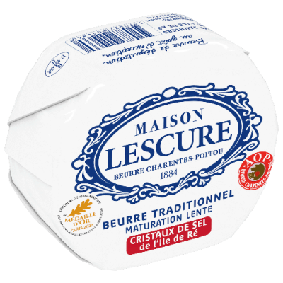 Lescure Butter with Crystal Salt from Poitou Charentes 200g