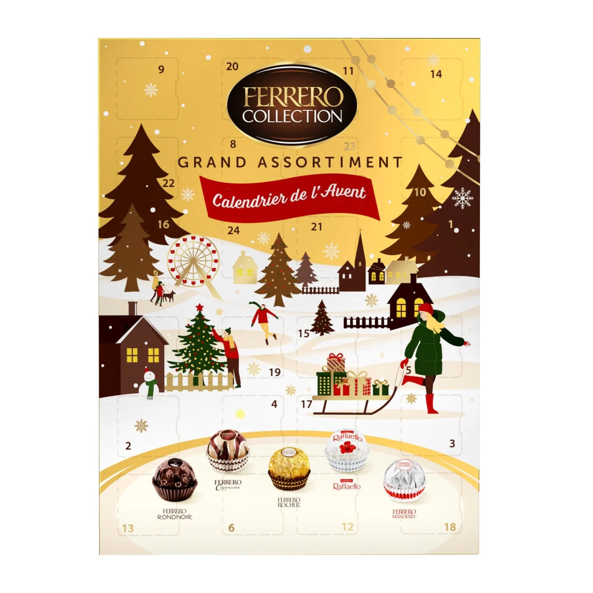 Ferrero Rocher Advent Calendar Milk and Dark Hazelnut Chocolates 256g Ferrero Rocher Advent Calendar Milk and Dark Hazelnut Chocolates 256g