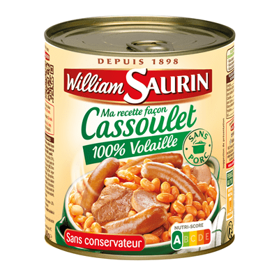 William Saurin Cassoulet 100 % Volaille 840 g