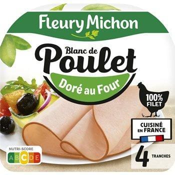 Blanc de poulet Fleury Michon Doré au four x4 160g