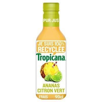 Jus pur premium Tropicana Ananas citron vert - 90cl
