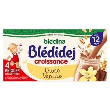 Lait Blédidej Blédina choco Vanille Dès 12 mois - 4x250ml