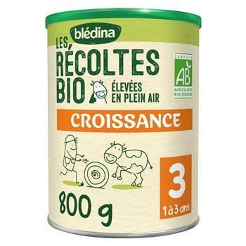 Bledina Les Recoltes Bio Lait Croissance 3eme Age 800g