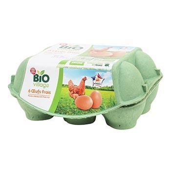 Bio Village 6 Fresh Eggs Organic Free Range