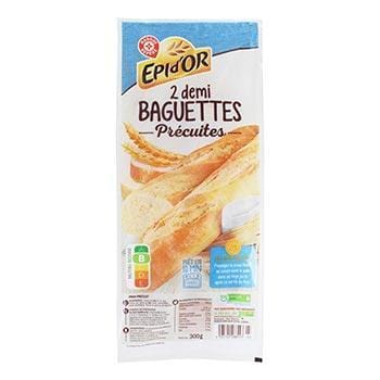 Epi d'Or Precooked Bread Half baguette (x2) 300g