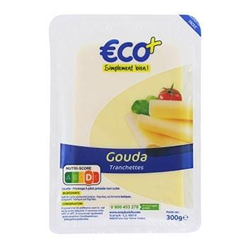 Tranchette de gouda Eco+ 28%mg - 300g