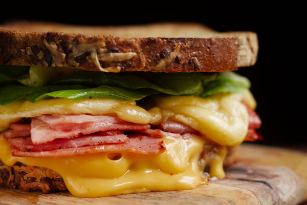 Raclette Cheese Toastie with Ham & Cornichons