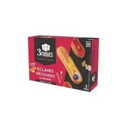 3 Toques Eclairs Patissiers au Beurre (x8)