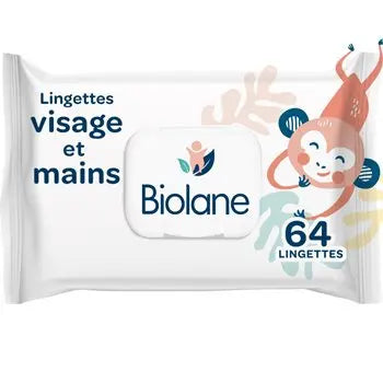 Biolane Baby Face and Hand Wipes (x64)