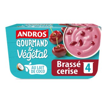 Andros Cherry Brassé Vegetal 4x100g
