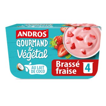  Andros Strawberry Brassé Vegetal 4x100g
