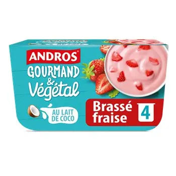 Andros Strawberry Brassé Vegetal 4x100g