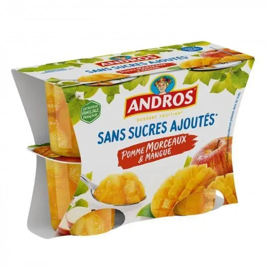 Andros Apple Mango Compote in Chunks with no added sugar 4x 97 g