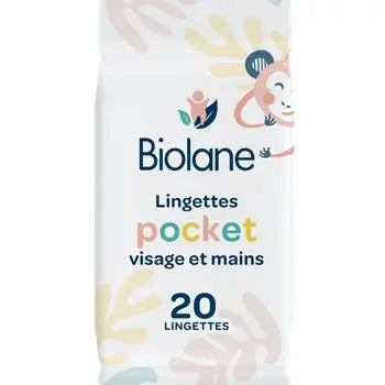 Biolane Baby Pocket Wipes for Face and Hands (x20)