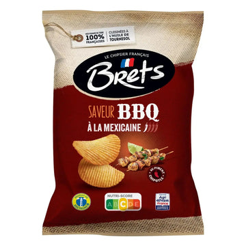 Bag of Brets BBQ chips with a Mexican flavor on a white background