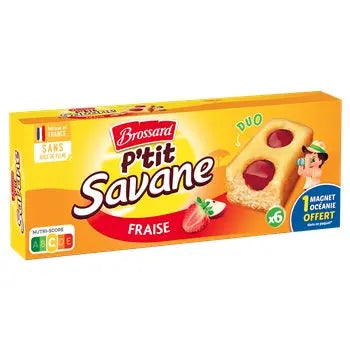 Brossard P'tit savane Brossard Duo Strawberry (x6) 150g