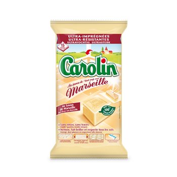 Carolin Floor Wipes with Marseille Soap  (x15)