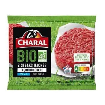 Charal Organic Minced Steak 5% (x2) 240g