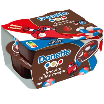 Danette Chocolate Cream Dessert Pop Billes 3 Chocolates 4x120g