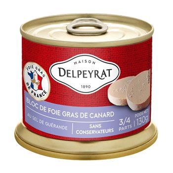 Delpeyrat Foie Gras Block Guerande Salt 130g