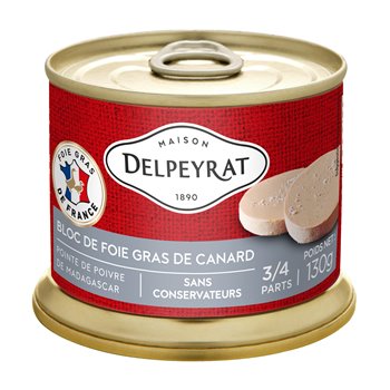 Delpeyrat Foie Gras Block Madagascar Pepper 130g 