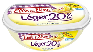 Elle et Vire Light Butter dish 20% Butter dish 250 g