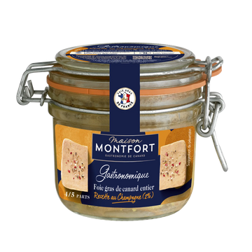 Maison Montfort Whole Duck Foie Gras with Champagne 160g