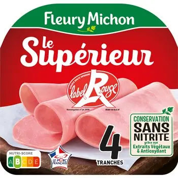 Fleury Michon Label Rouge Ham Without Nitrite (x4) 160g