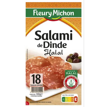 Fleury Michon Halal Turkey Salami (x18) 100 g