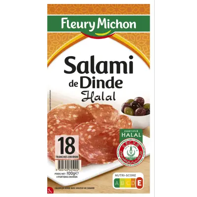 Fleury Michon Halal Turkey Salami (x18) 100 g