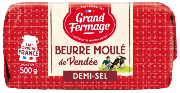 Grand Fermage Moulded Butter from Vendée Demi Sel 500 g
