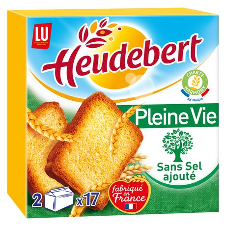 Heudebert La Braisor Biscottes 500 g box with golden toasted slices