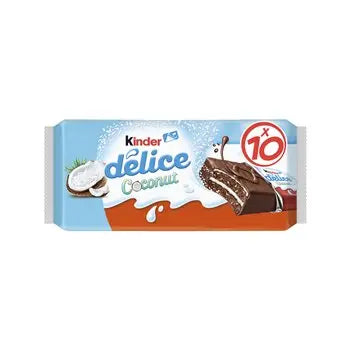 Kinder Delice Coconut Cake filled with Coconut (x10) 370g