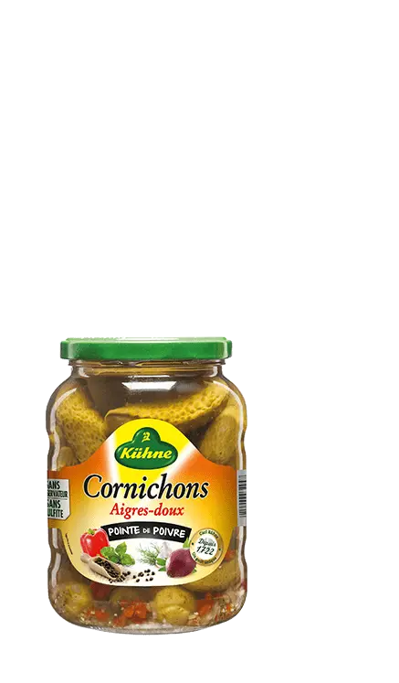 Kuhne Sweet and Sour Pickles Pepper 360g