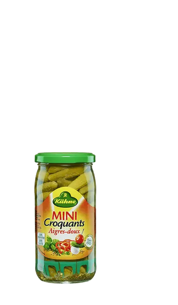 Kuhne Mini Sweet & Sour Gherkins 185g