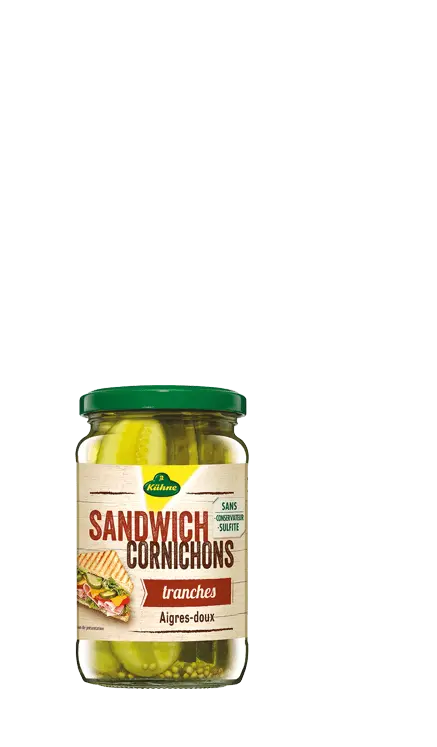 Kuhne Sweet and Sour Sliced Gherkins