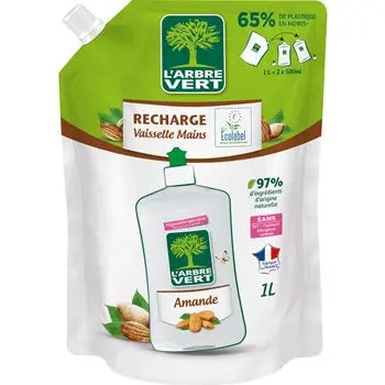 L’Arbre Vert Almond Dishwashing Liquid Refill 1L