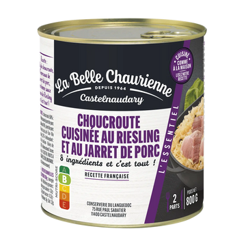 La Belle Chaurienne Sauerkraut with Riesling & Pork Shank 800g