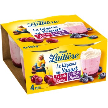 La Laitiere Liegeois Blueberry Bed 4x100g