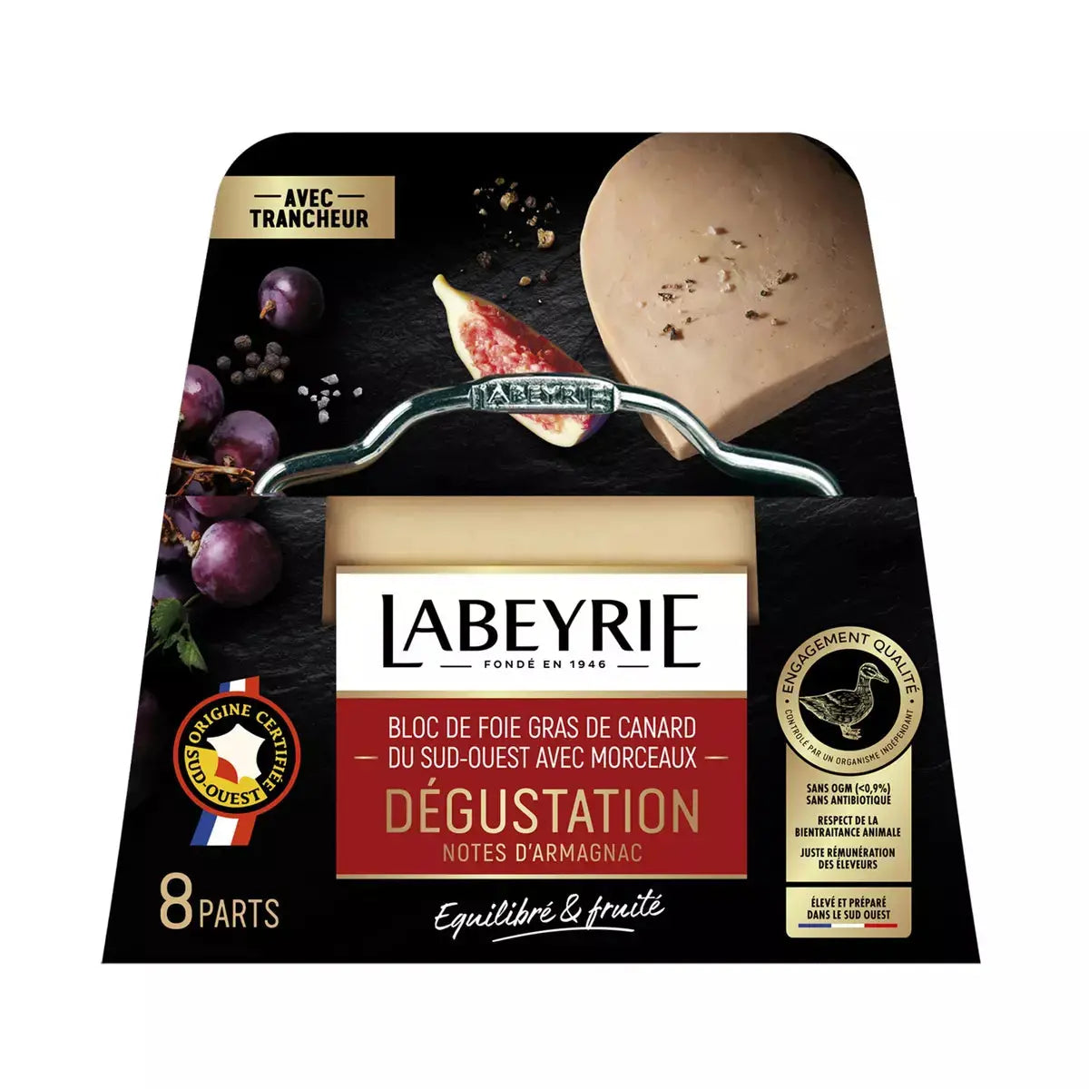 Labeyrie Foie Gras Block with Lyre and Armagnac Notes 300g - GMO