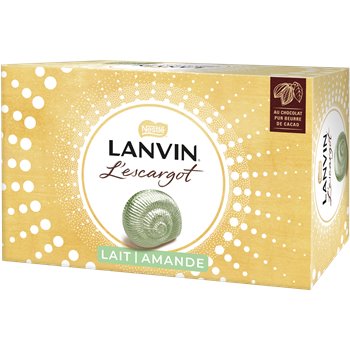 Box of Lanvin Snails Ballotin Milk Almonds 164 g – French milk-chocolate snail-shaped pralines filled with almond-hazelnut praliné.