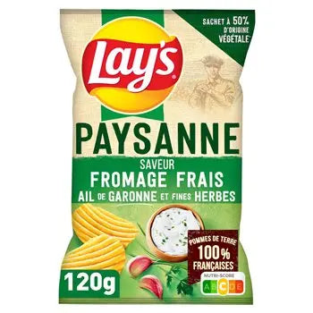 Lay's Natural Country Cream Cheese Garlic and Herbs Chips 120g