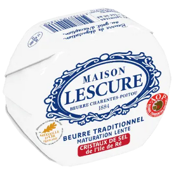Lescure Butter with Crystal Salt from Poitou Charentes 200g