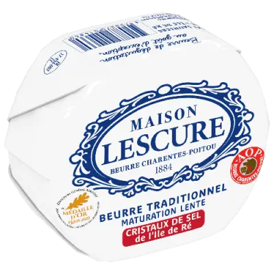 Lescure Butter with Crystal Salt from Poitou Charentes 200g