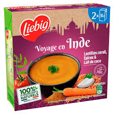 Liebig Soup India Coral Lentils Spices and Coconut Milk 2x30cl