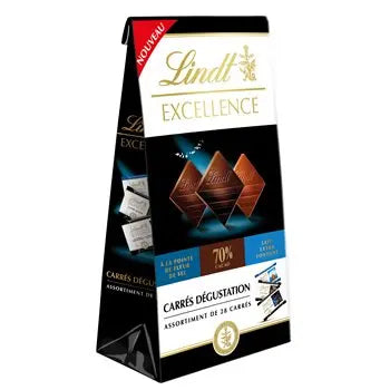 Lindt Excellence Dark Chocolate Fleur de sel and Milk (x28) 154g