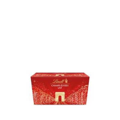 Lindt & Sprüngli Milk Chocolate Ballotin Champs-Élysées 217g elegant gift box with assorted premium milk chocolates.