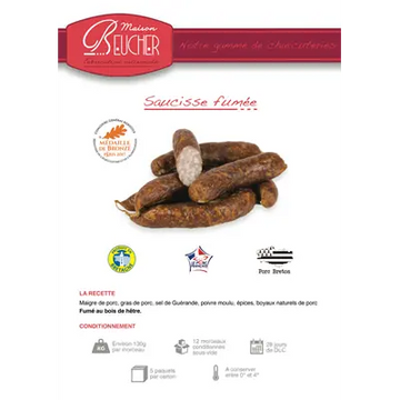 Maison Beucher Smoked Pork Sausage (x9) 900g