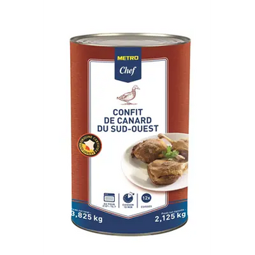 METRO Chef Confit of South-West Duck 12 Legs PGI Tinned 3.825 kg